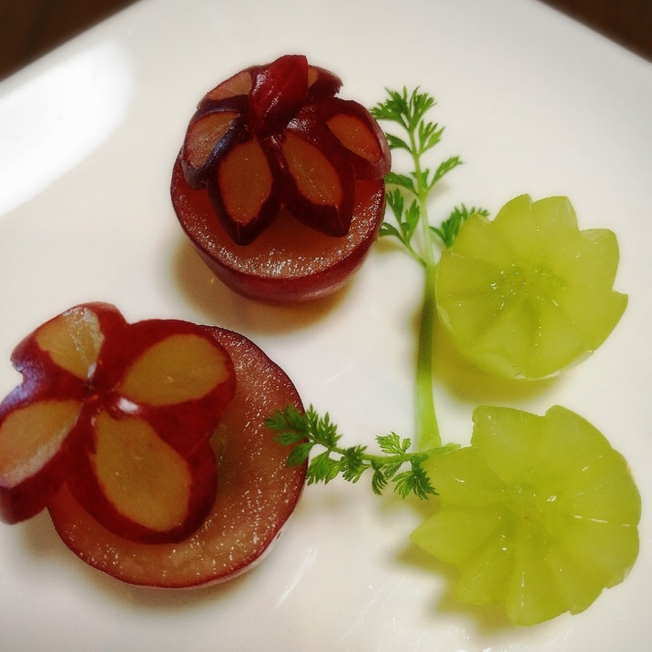 まるごとぶどうの飾り切り♡